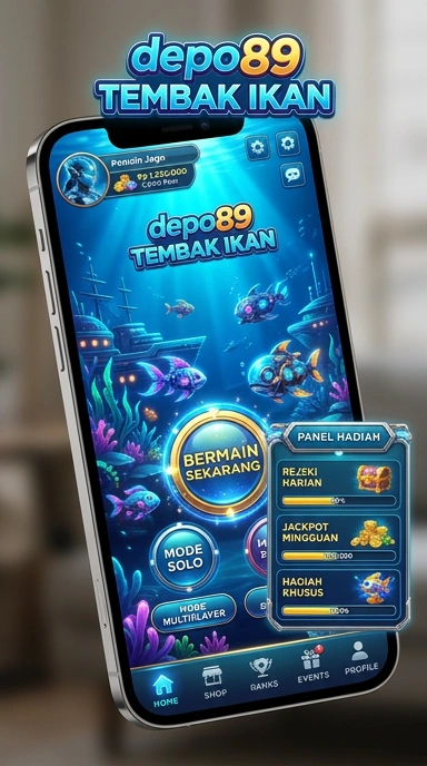 Tampilan utama aplikasi depo89 dengan banyak pilihan aplikasi.